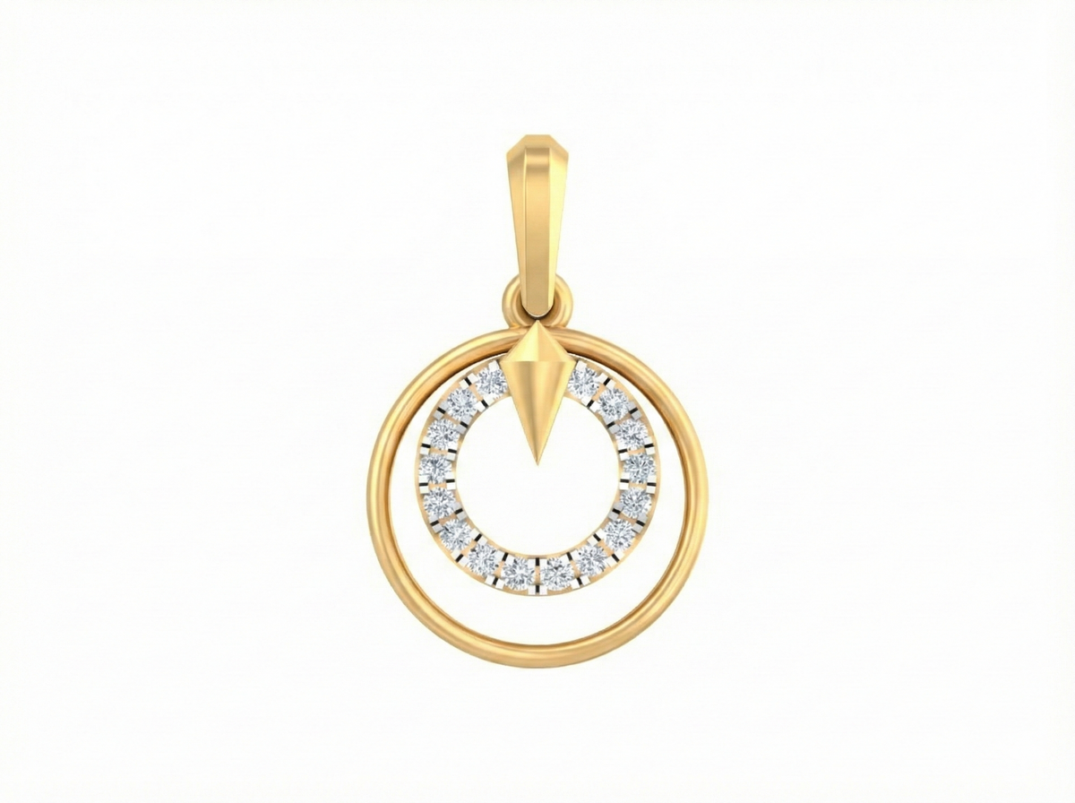 18K Gold & Diamond Dailywear Pendant KSK101