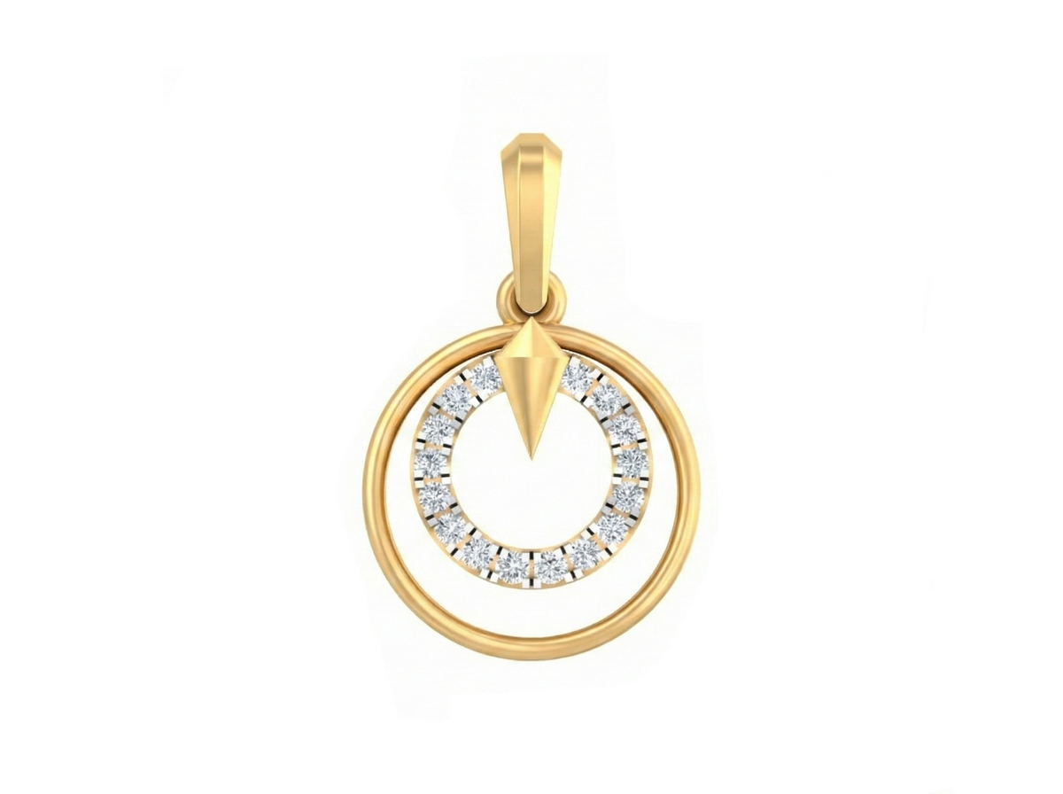 18K Gold & Diamond Dailywear Pendant KSK101
