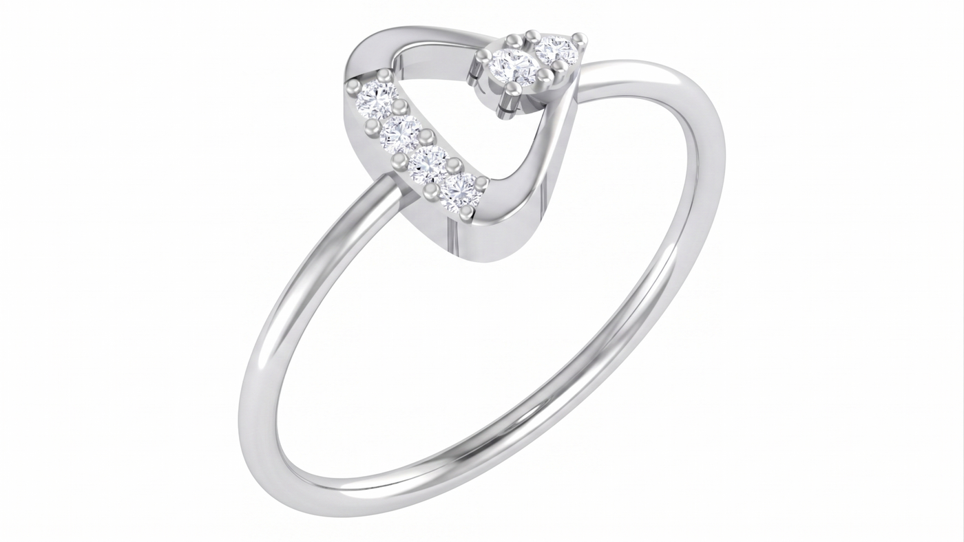 Gold & Diamond Dailywear Ring For Women KRC10631