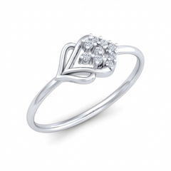 18K Gold & Diamond Dailywear Ring For Women KRB10148