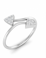 18K Gold & Diamond Dailywear Ring For Women KLR-83