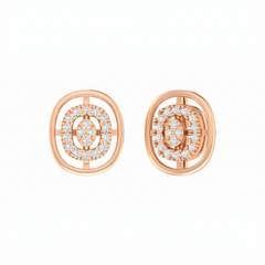 Rose Gold Diamond Earring | under 40k 