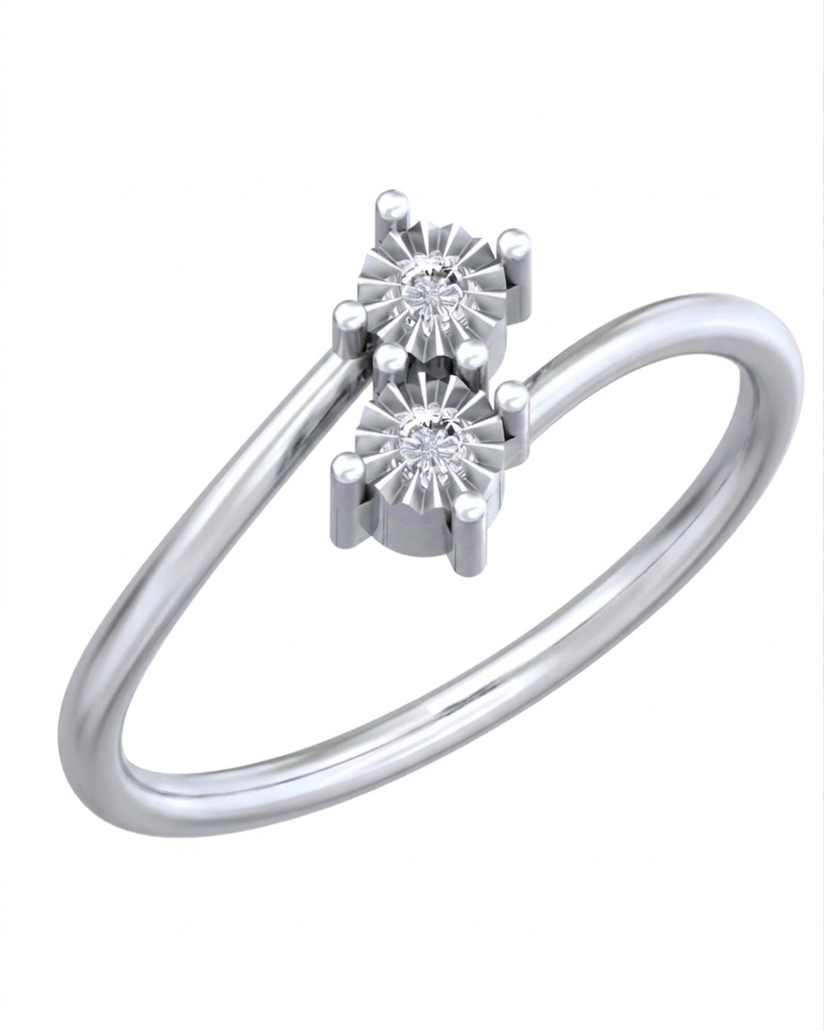 Gold & Diamond Dailywear Ring For Women KRC10742
