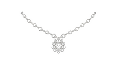 14K गोल्ड और डायमंड डेलीवियर नेकलेस सेट KRB44109N-A