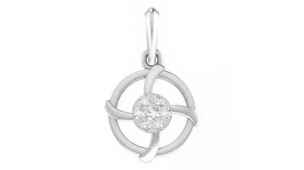 Gold & Diamond Floral Pendant Set KRC40594