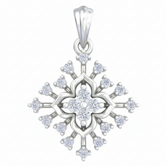 18K Gold & Diamond Floral Pendant Set KRB40066P