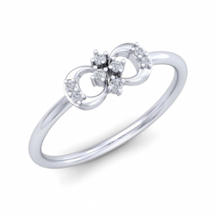 18K Gold & Diamond Dailywear Ring For Women KRB10161