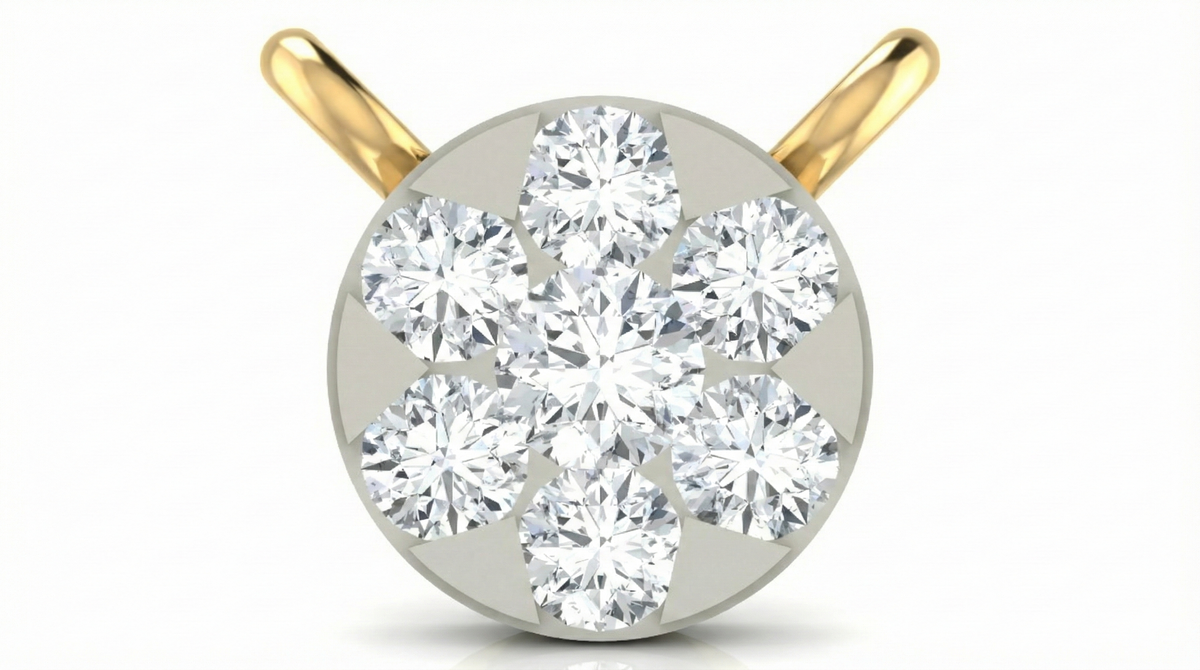 18K Gold & Diamond Round Mangalsutra For Women KRA90143