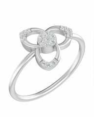 18K Gold & Diamond Dailywear Ring For Women KRB10170-A