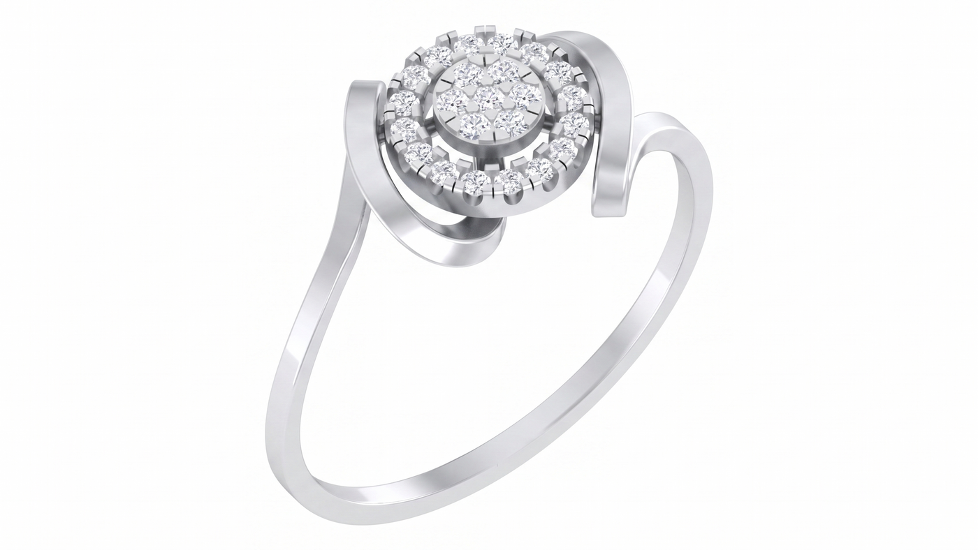 Gold & Diamond Ring For Women KRC10647