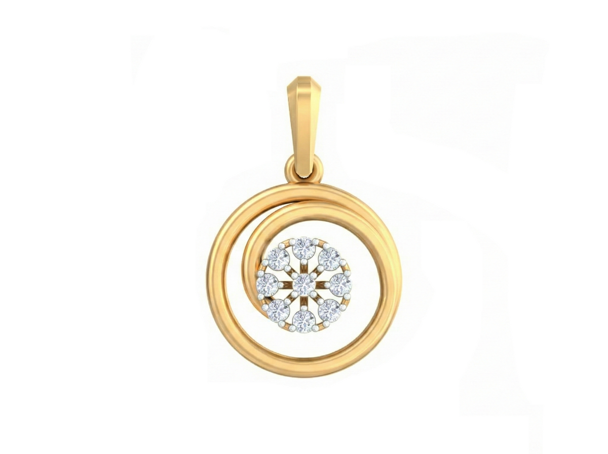 18K Gold & Diamond Dailywear Pendant KSK111