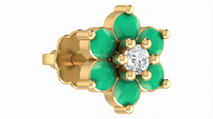 18K Gold & Diamond Stud Nose Pin KRA50094