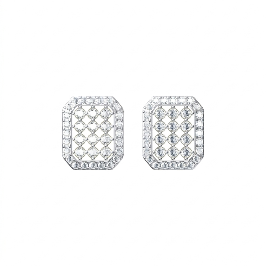 Gold & Diamond Stud Earring For Women KRC30260