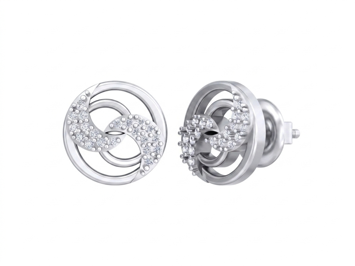 White Gold Diamond Earring | under 40k 