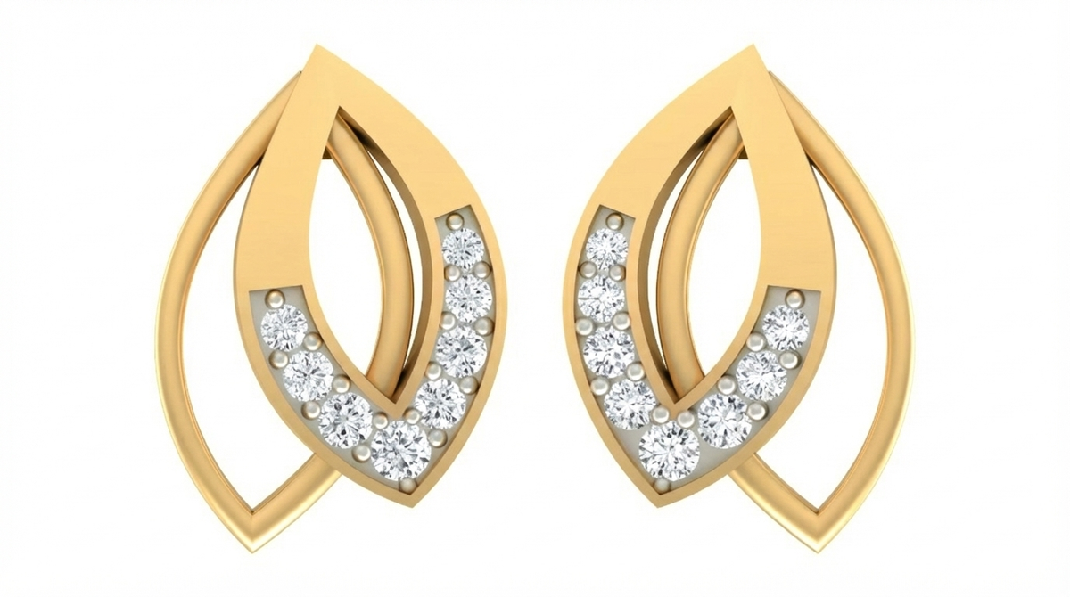 18K Gold & Diamond Women Stud Earring KRA40149E