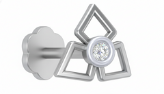 18K Gold & Diamond Stud Nose Pin KRA50141