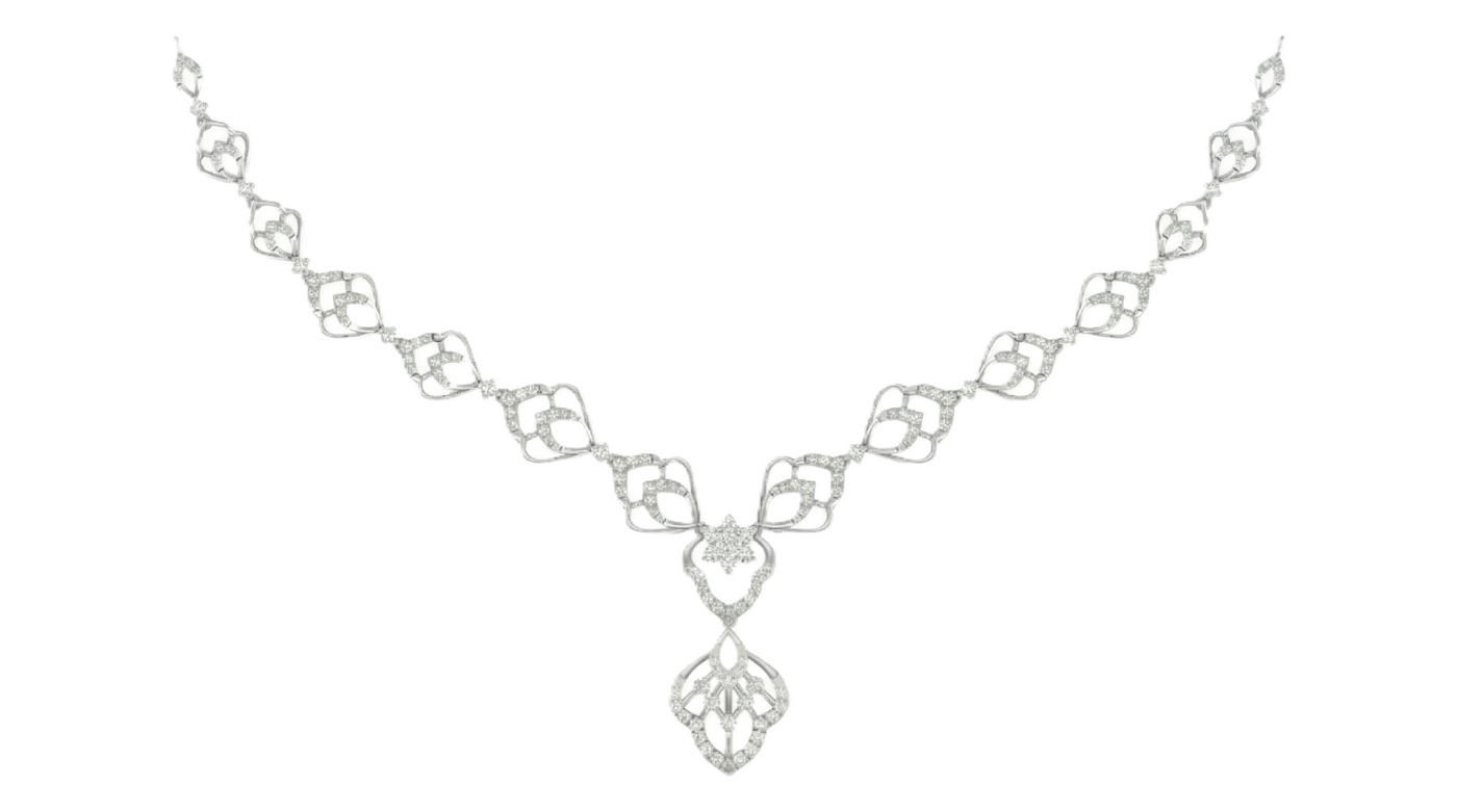 Gold & Diamond Dailywear Necklace Set KRC60089