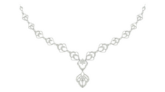 14K गोल्ड और डायमंड डेलीवियर नेकलेस सेट KRI44009N-A