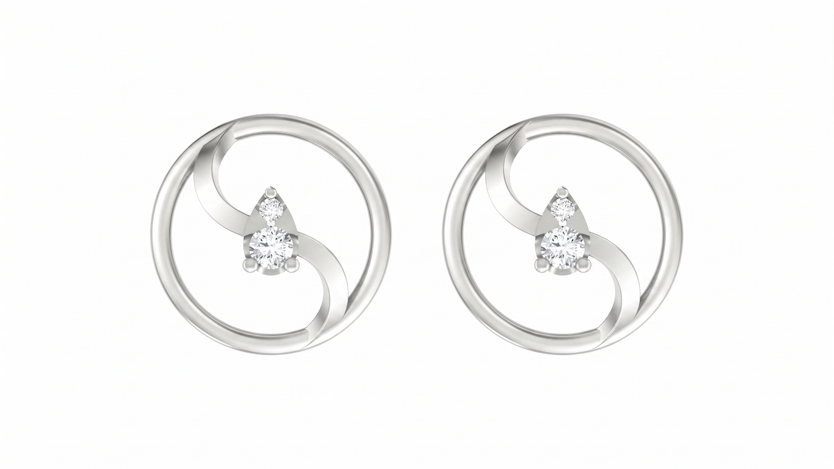 White Gold Diamond Earring | under 40k 