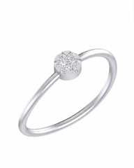 18K Gold & Diamond Dailywear Ring For Women KLR-44