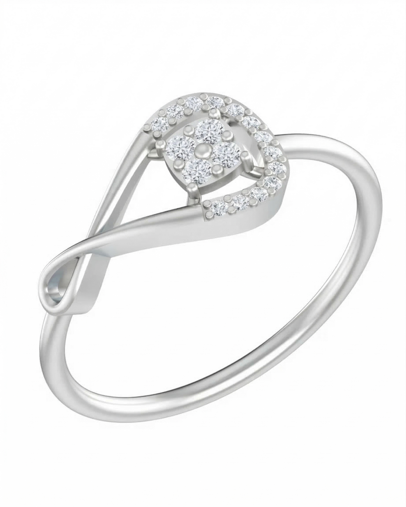 Gold & Diamond Band Ring For Women KRC10240