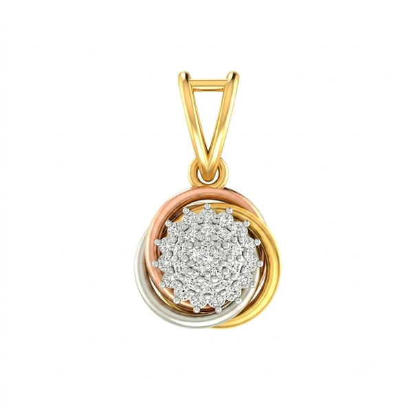 Gold & Diamond Floral Pendant KRC40619