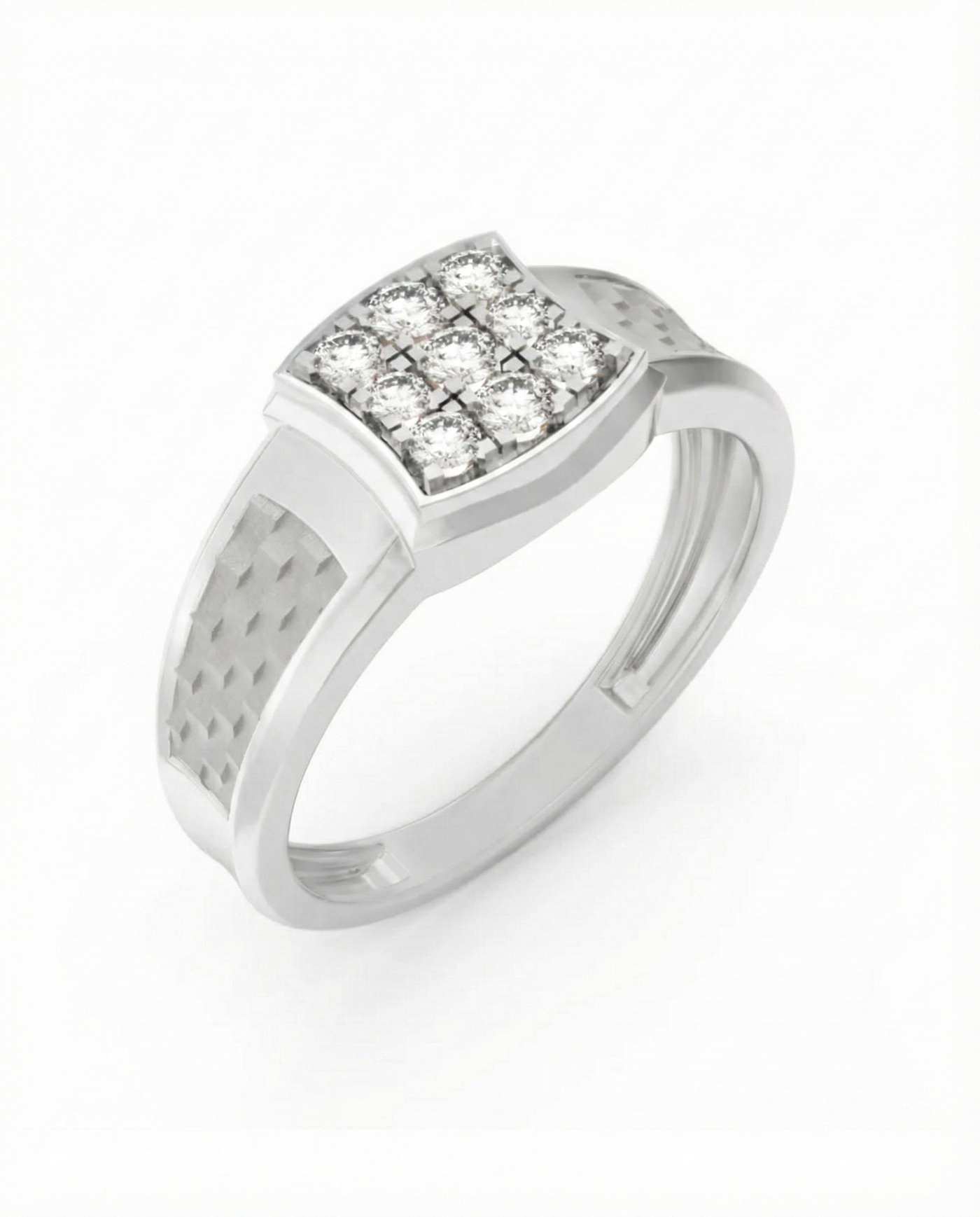 Gold & Diamond Band Ring For Men KRC20274