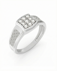 18K Gold & Diamond Band Ring For Men KRC60329