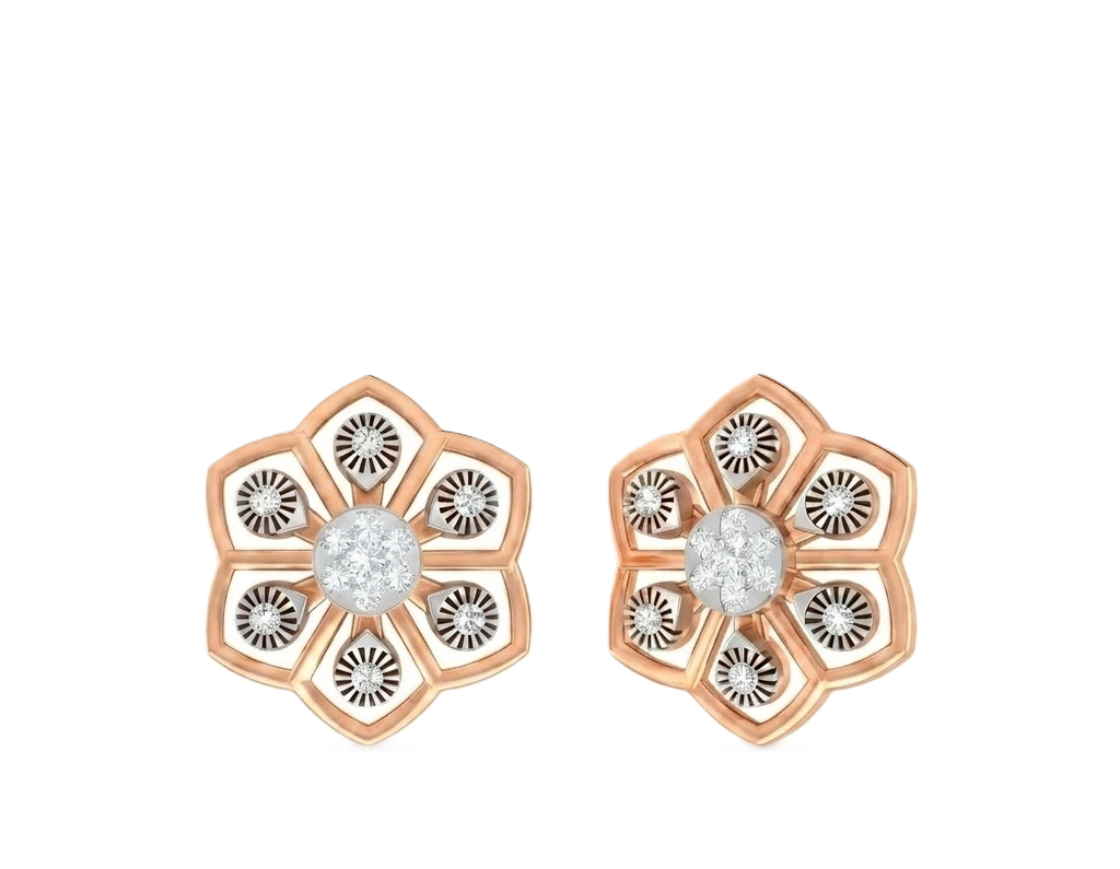 Rose Gold Diamond Earring | under 40k 