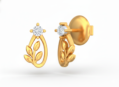 18K Gold & Diamond Women Dailywear Earring KSK065