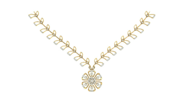Gold & Diamond Dailywear Necklace Set KRC60052