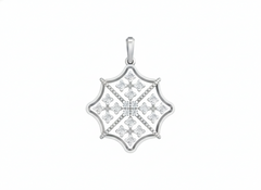 18K Gold & Diamond Floral Pendant Set KRK40125P