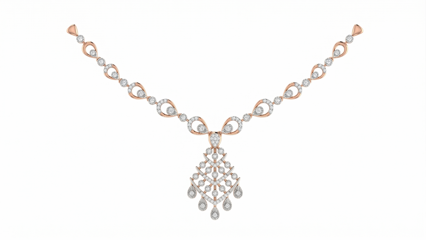 14K Gold & Diamond Dailywear Necklace Set KRB44104N-A