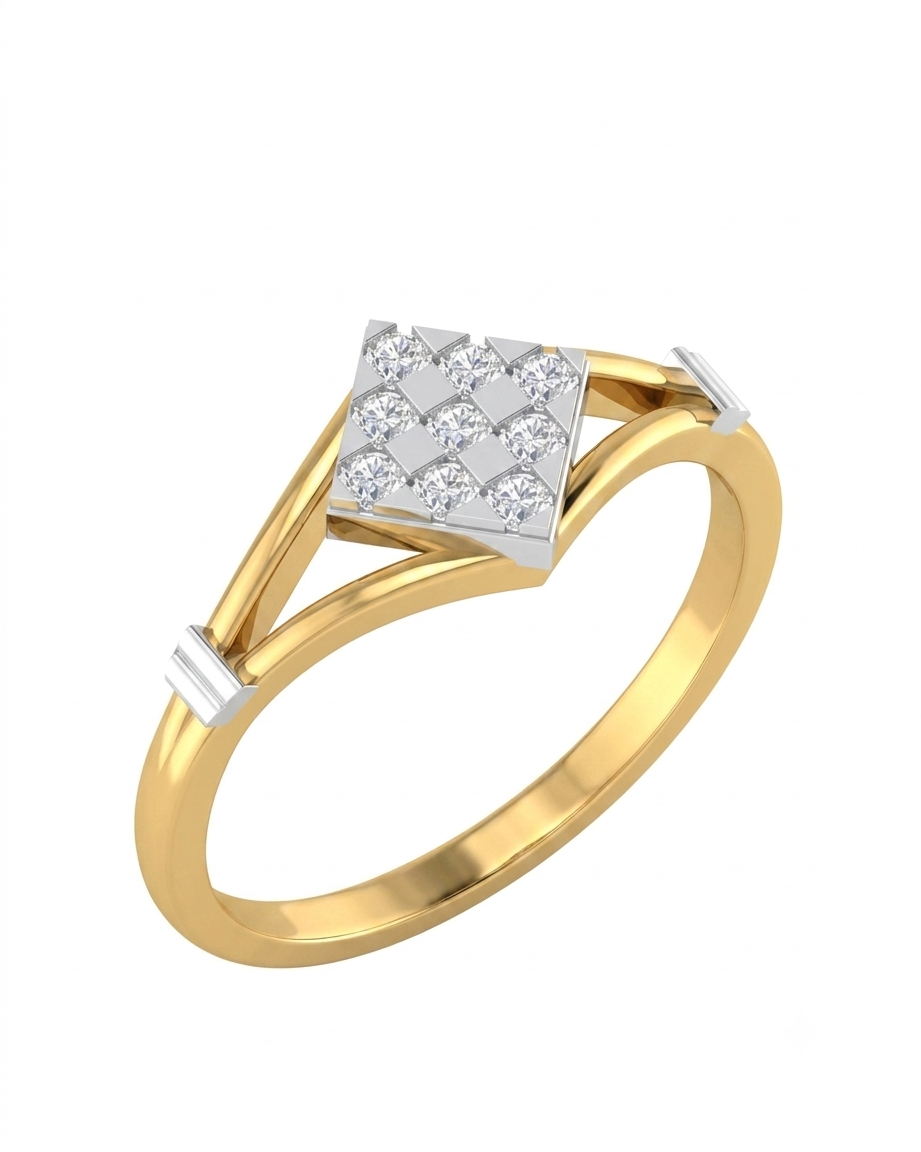Gold & Diamond Engagement Ring For Women KRC10273