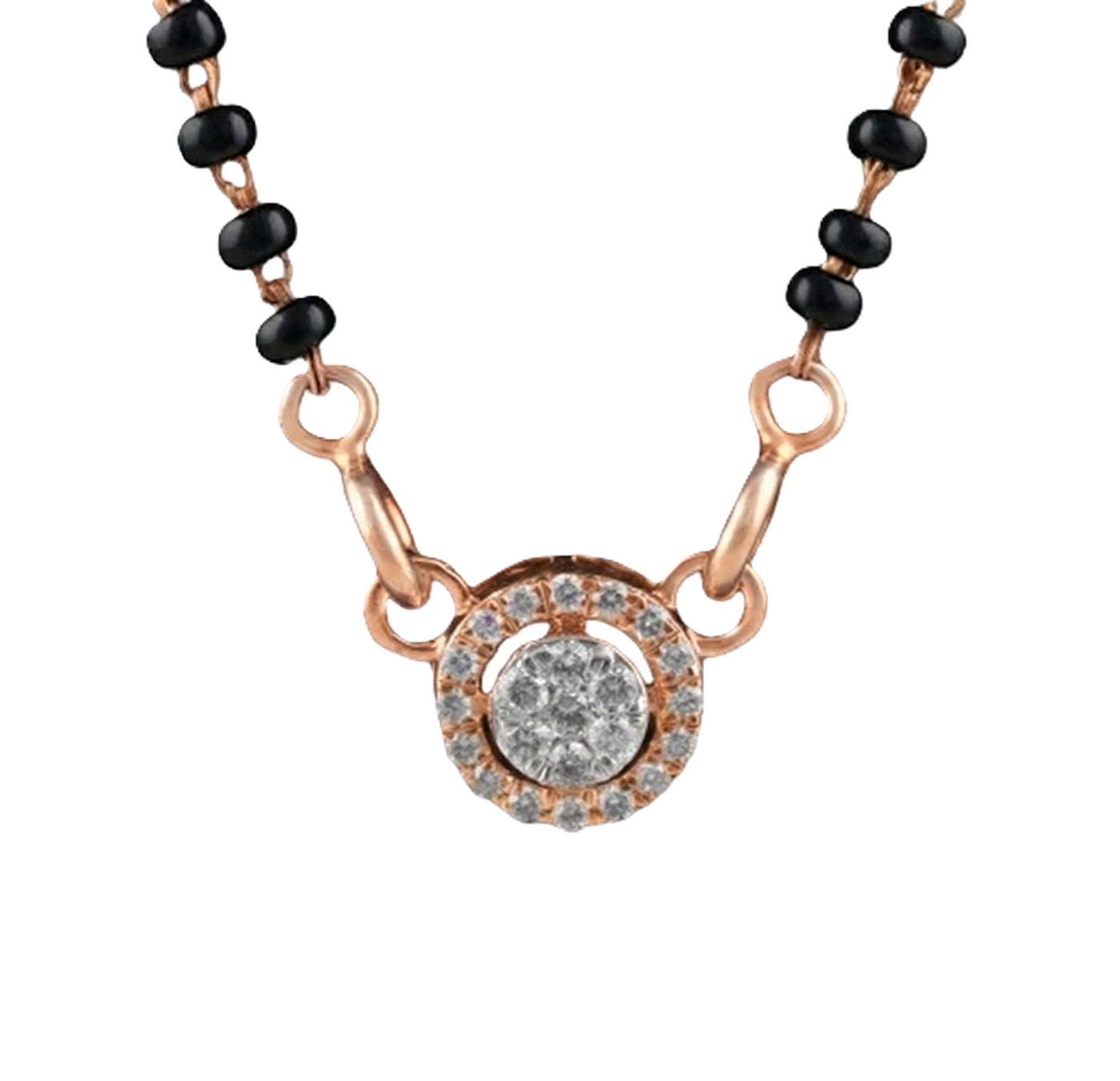 Gold & Diamond Halo Mangalsutra For Women KRC50128