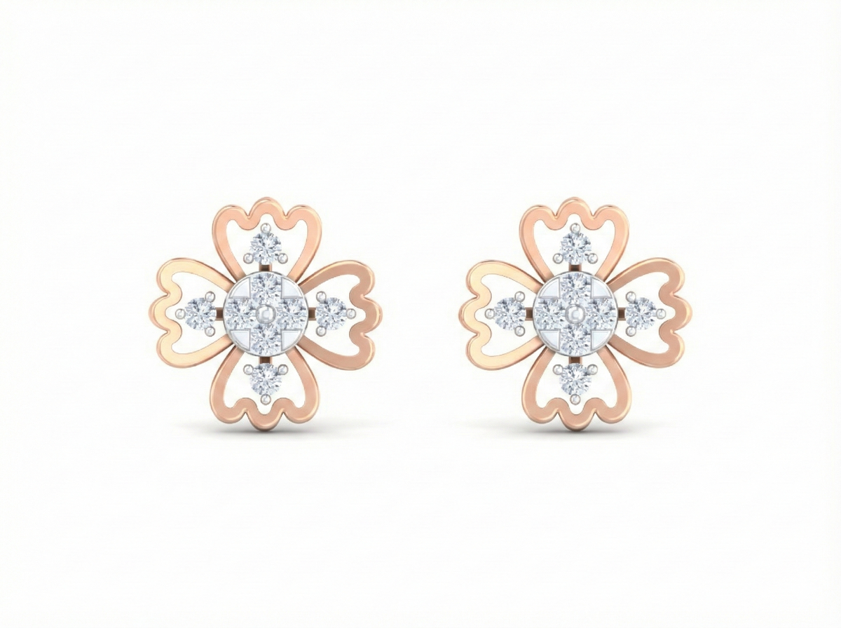 18K Gold & Diamond Women Stud Earring KRK40127E