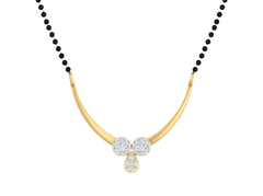 Gold & Diamond Beaded Mangalsutra For Women KRB50024