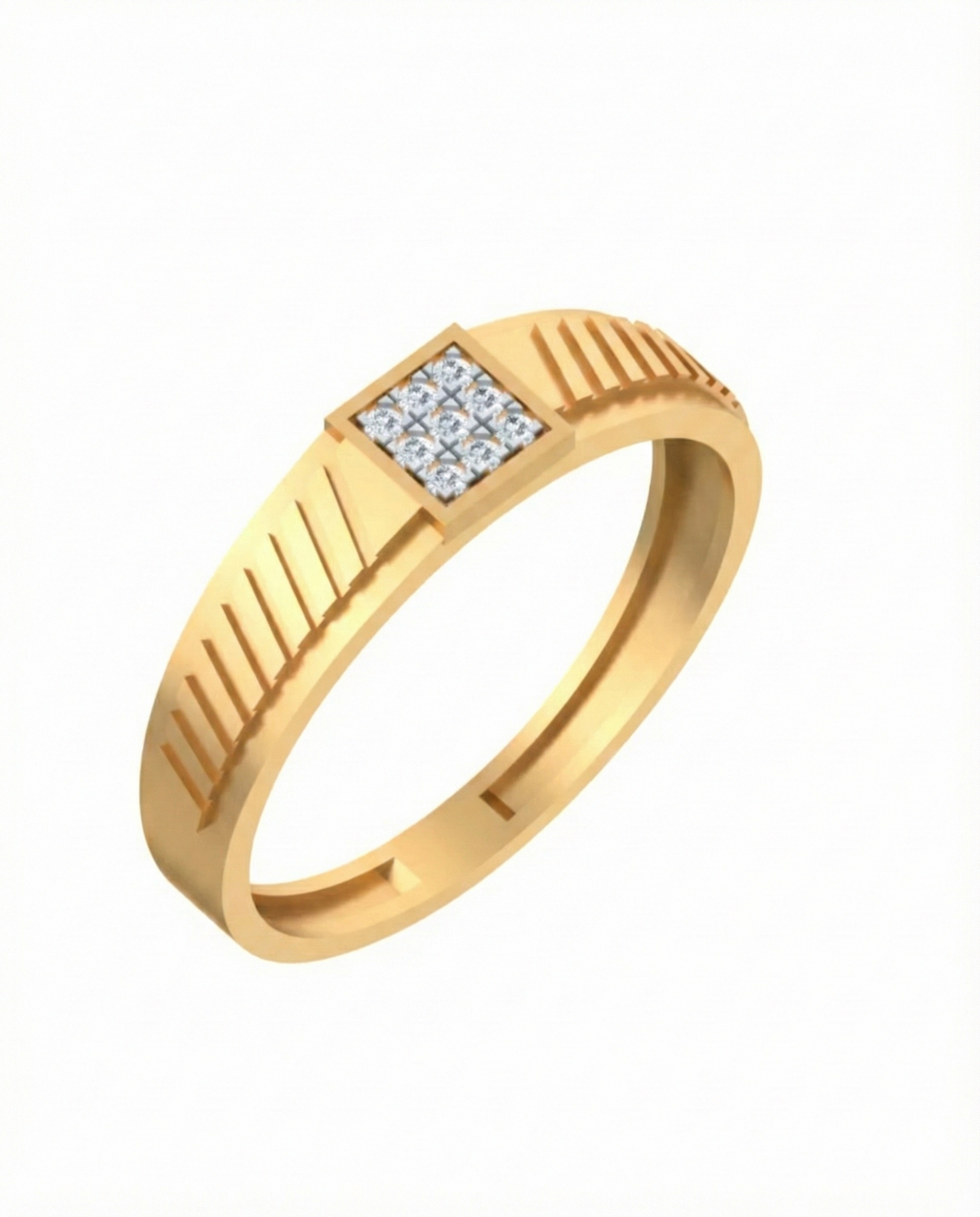 Gold & Diamond Ring For Men KRC20056