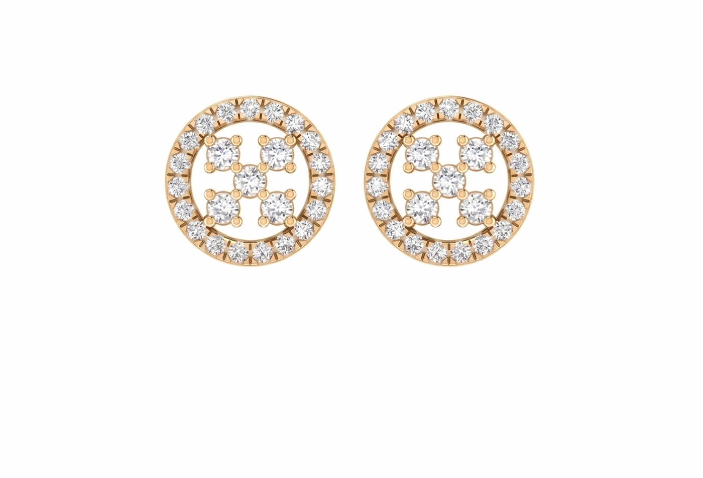 Gold & Diamond Women Stud Earring KRC40719E