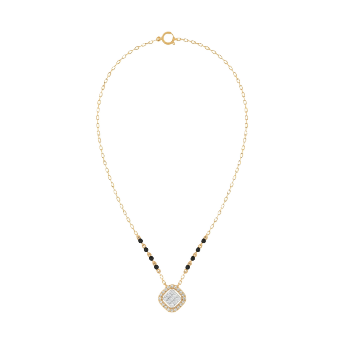 Gold & Diamond Modern Beaded Mangalsutra For Women KRC50178