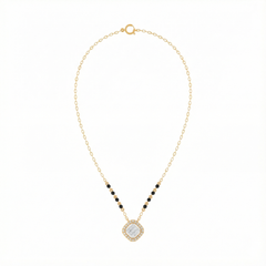18K Gold & Diamond Beaded Mangalsutra For Women KRE90101