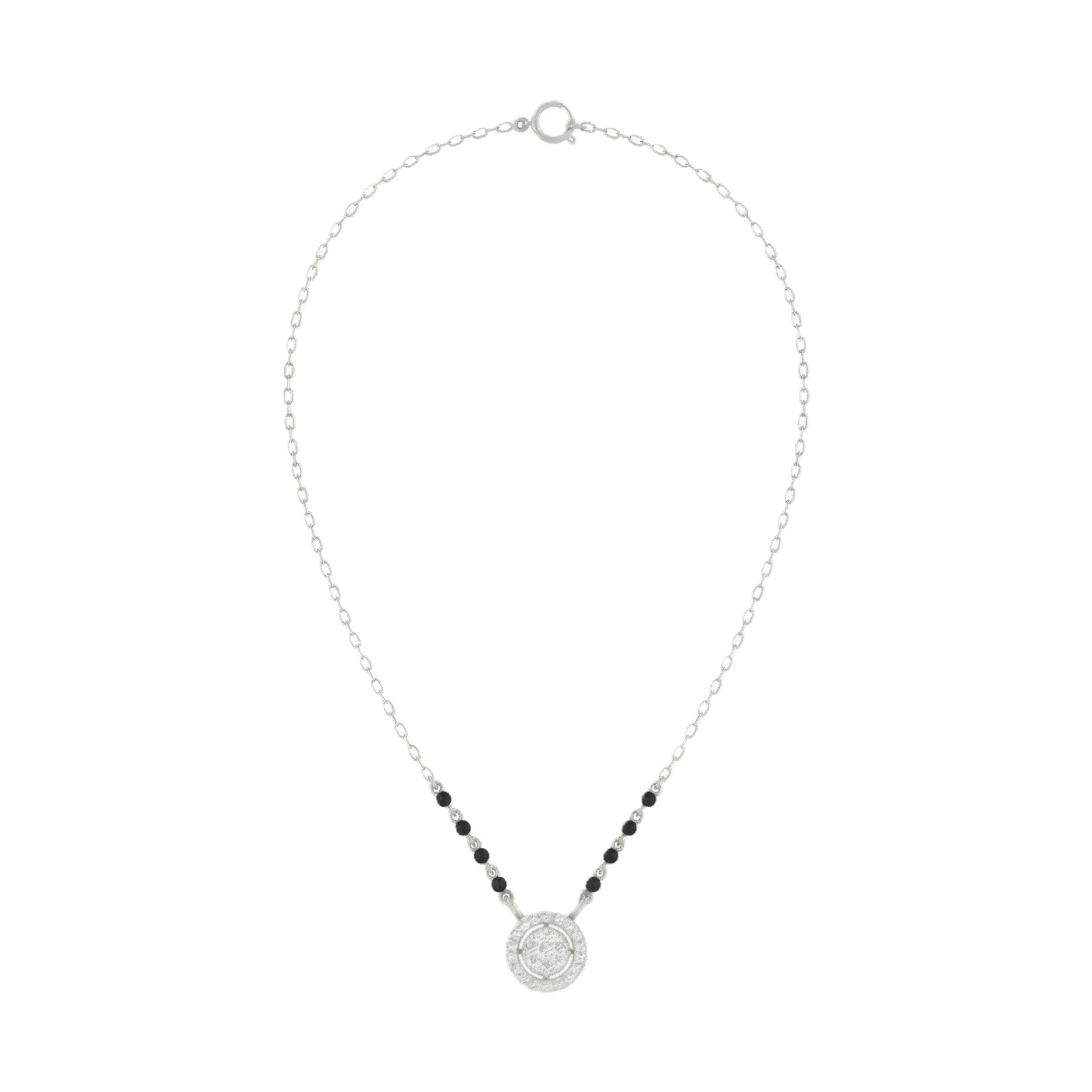 Gold & Diamond Beaded Mangalsutra For Women KRC50154