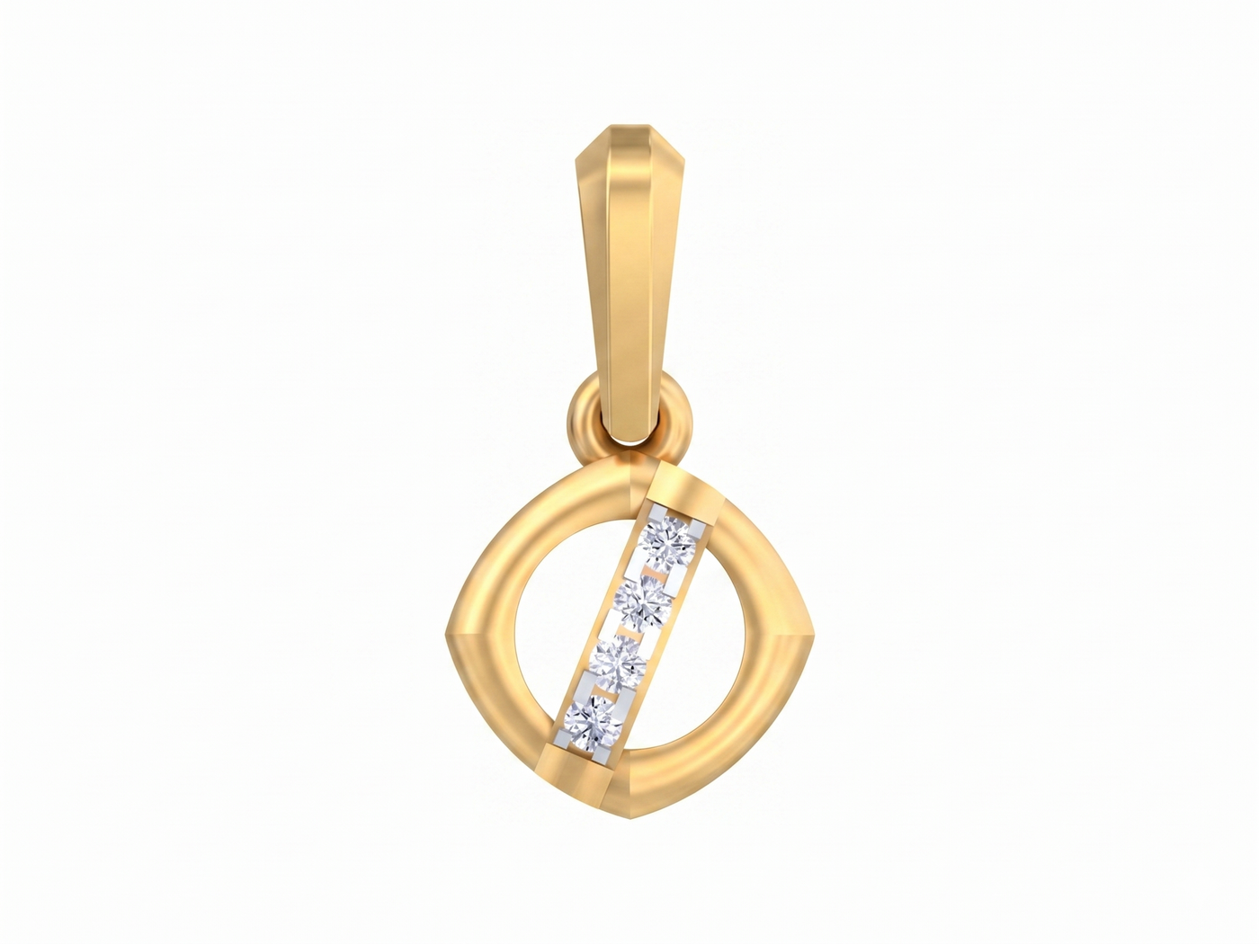 Minimal Gold & Diamond Lightweight Pendant KRB40221