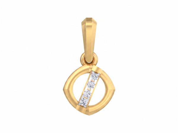 Minimal Gold & Diamond Lightweight Pendant KRB40221