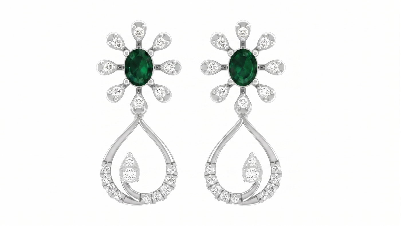 White Gold Diamond Earring | under 40k 