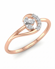 18K Gold & Diamond Dailywear Ring For Women KRB10104