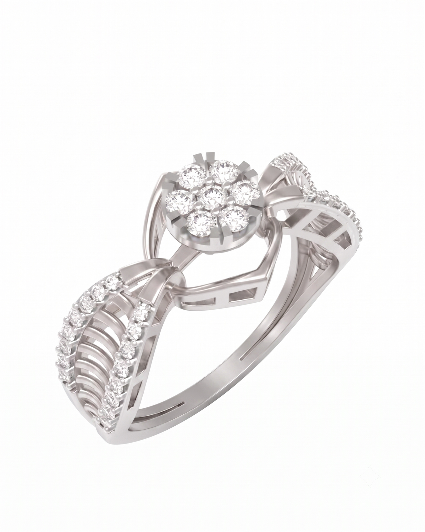 Gold & Diamond Cocktail Ring For Women KRC10873