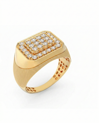 18K Gold & Diamond Engagement Ring For Men KRC60145