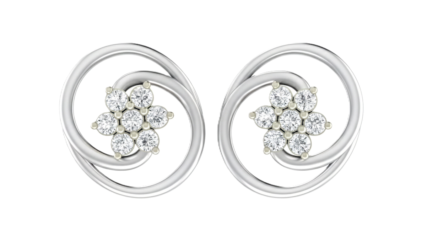 White Gold Diamond Earring | under 40k 