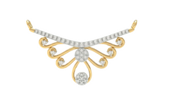 Gold & Diamond Floral Mangalsutra For Women KRC50165